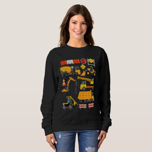 Construction Payloader Tractor Dumptuck Constructi Sweatshirt (Vorne ganz)