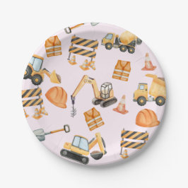 Construction Plates Pappteller