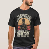 Construction Project Manager retro man Project Man T-Shirt (Vorderseite)