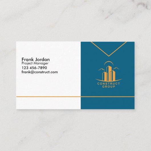 Construction Project Manager Visitenkarte (Rückseite)