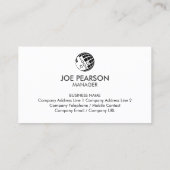 Construction Services Contractor Business Card Visitenkarte (Rückseite)