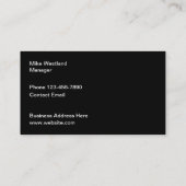 Construction Silver Metallic Tone Look Visitenkarte (Rückseite)