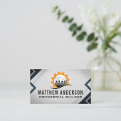 Construction Site | Builder | Engineer Visitenkarte (Stehend Vorderseite)