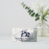 Construction site | Builders Hat | Contractor Visitenkarte (Stehend Vorderseite)