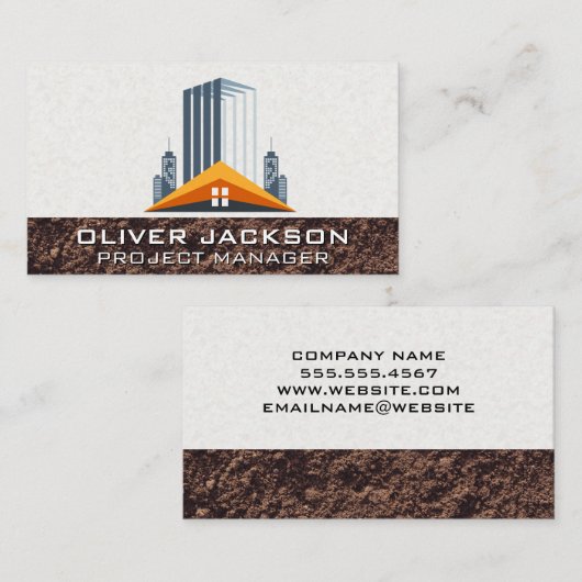 Construction Site | Commercial Buildings Visitenkarte (Vorne/Hinten)