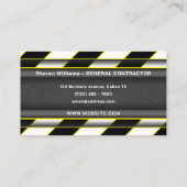 Construction site stripes Business Card Visitenkarte (Rückseite)