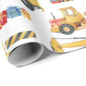 Construction Theme Christmas Wrapping Paper Geschenkpapier (Rolleneckpunkt)