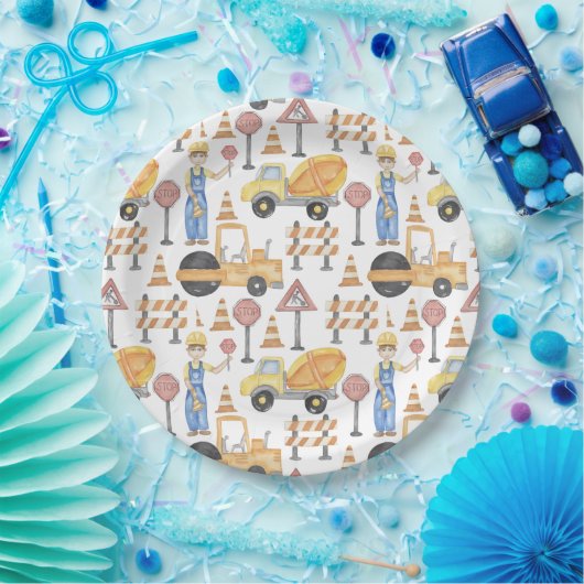 Construction Theme Party Pappteller (Party)