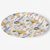 Construction Theme Party Pappteller (Schrägansicht)