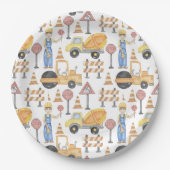 Construction Theme Party Pappteller (Vorderseite)