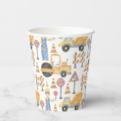 Construction Themed Birthday Party Pappbecher (Rückseite)