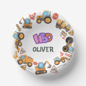 Construction Themed Birthday Party Pappteller (Vorderseite)