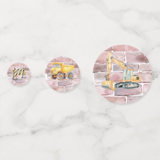 Construction Themed Children's Birthday  Konfetti (Vorderseiten)