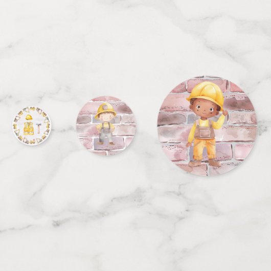 Construction Themed Children's Birthday Konfetti (Rückseiten)