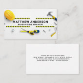 Construction Tools Laid out | Blue Collar Visitenkarte (Vorne/Hinten)