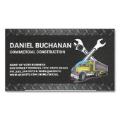 Construction Tools | Work Truck Magnetische Visitenkarte (Vorderseite)