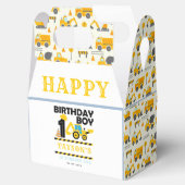 Construction Truck 1st Birthday | Kids Party Geschenkschachtel (Geöffnet)