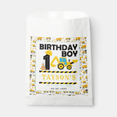 Construction Truck 1st Birthday | Kids Party Geschenktütchen (Vorderseite)