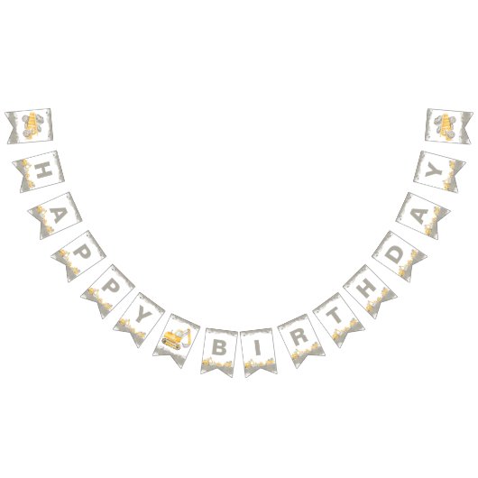 Construction Truck Birthday Happy Birthday Wimpelkette (Alle)