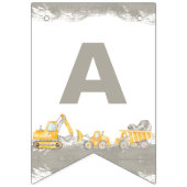 Construction Truck Birthday Happy Birthday Wimpelkette (Dritte Fahne)