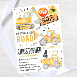 Construction truck birthday invitation-instant dow einladung