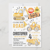 Construction truck birthday invitation-instant dow einladung (Vorderseite)