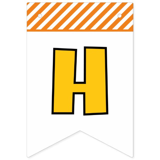 Construction Truck Birthday Party Invitation Wimpelkette (Zweite Fahne)