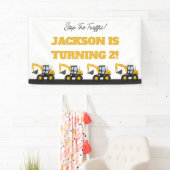 Construction Truck Birthday | Personalized Décor Banner (Insitu)
