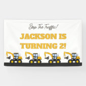 Construction Truck Birthday | Personalized Décor Banner (Horizontal)