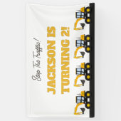 Construction Truck Birthday | Personalized Décor Banner (Vertikal)