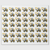 Construction Truck Birthday | Personalized Décor Geschenkpapier (Flach)
