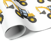 Construction Truck Birthday | Personalized Décor Geschenkpapier (Rolleneckpunkt)