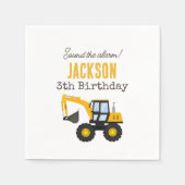 Construction Truck Birthday | Personalized Décor Serviette (Vorderseite)