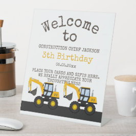 Construction Truck Birthday | Personalized Décor Sockelschild