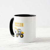 Construction Truck Birthday | Personalized Décor Tasse (Vorderseite Links)