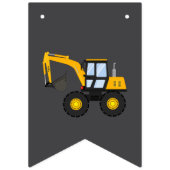 Construction Truck Birthday | Personalized Décor Wimpelkette (Erste Fahne)