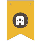 Construction Truck Birthday | Personalized Décor Wimpelkette (Dritte Fahne)