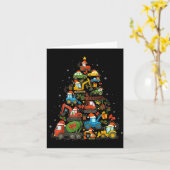Construction Truck Christmas Tree Funny Xmas Holid Karte (Gelbe Blume)