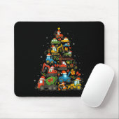 Construction Truck Christmas Tree Funny Xmas Holid Mousepad (Mit Mouse)