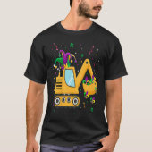 Construction Truck Mardi Gras  For Kids Toddler Bo T-Shirt (Vorderseite)