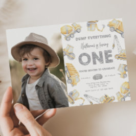 Construction Truck ONE 1st Birthday Party Einladung