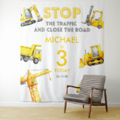 Construction Trucks Birthday Photo backdrop Wandteppich (Beispiel)