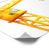 Construction Trucks Birthday Welcome Sign Poster (Ecke)