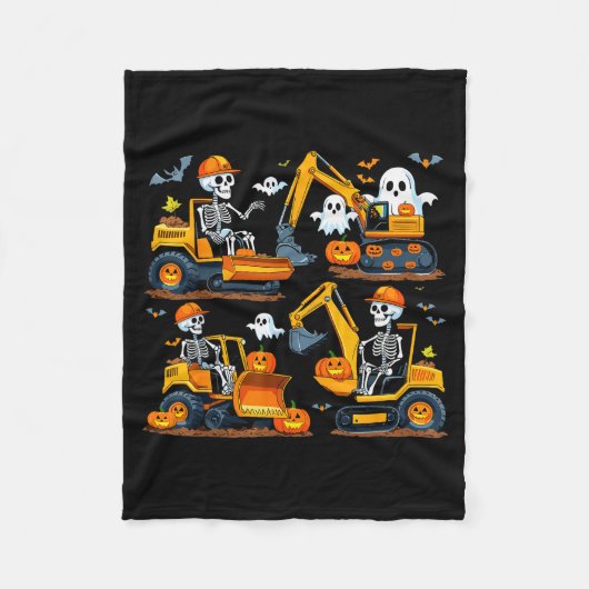Construction Trucks Halloween Costume Soky Excavat Fleecedecke (Vorderseite)