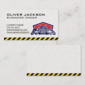 Construction Trucks Illustration Visitenkarte (Vorne/Hinten)