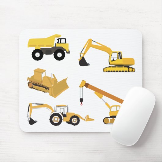 Construction Trucks Mousepad (Mit Mouse)