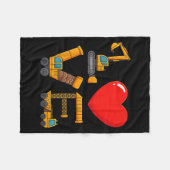 Construction Valentine Love Spelled With Trucks Ex Fleecedecke (Vorderseite (Horizontal))