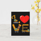 Construction Valentine Love Spelled With Trucks Ex Karte (Gelbe Blume)