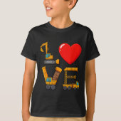 Construction Valentine Love Spelled With Trucks Ex T-Shirt (Vorderseite)