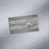 Construction Vehicle | Big Rig Truck | Driver Magnetische Visitenkarte (Beispiel)